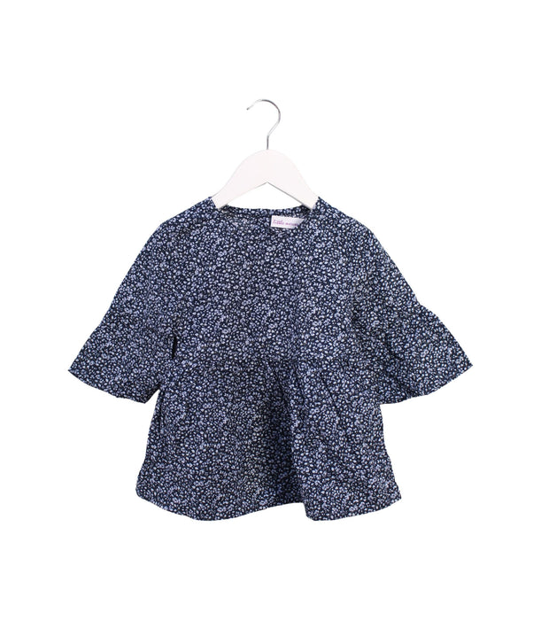 A Blue Long Sleeve Tops from Little Mercerie in size 4T for girl. (Front View)