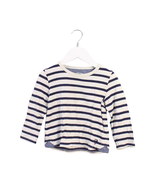 A Ivory Long Sleeve Tops from Green Label Relaxing in size 2T for boy. (Front View)