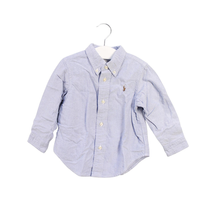 A Blue Shirts from Ralph Lauren in size 12-18M for boy. (Front View)