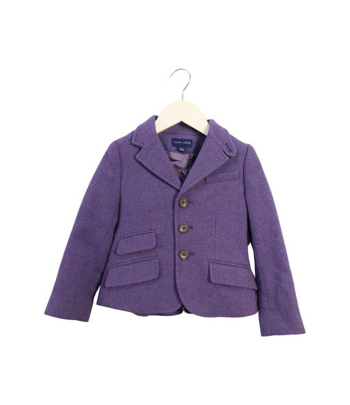 A Purple Blazers from Ralph Lauren in size 4T for girl. (Front View)