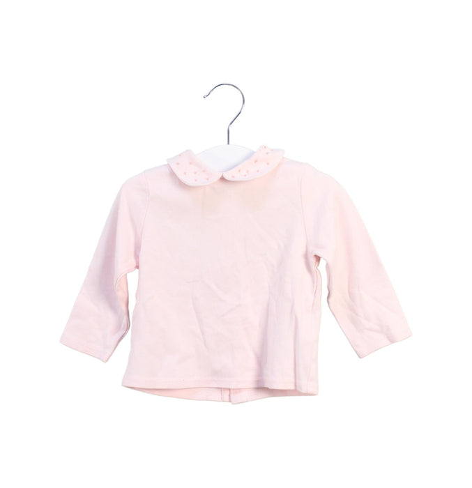 A Peach Long Sleeve Tops from Carrément Beau in size 6-12M for girl. (Front View)