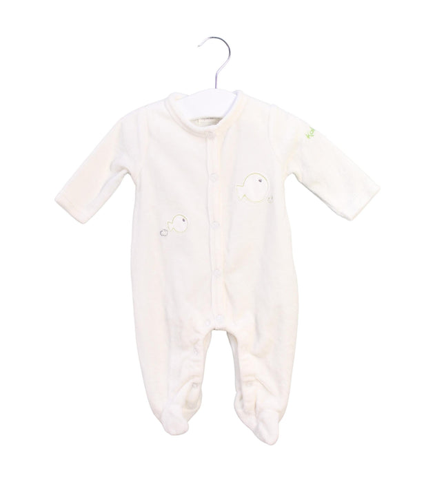 A White Long Sleeve Jumpsuits from Kaloo in size 0-3M for neutral. (Front View)