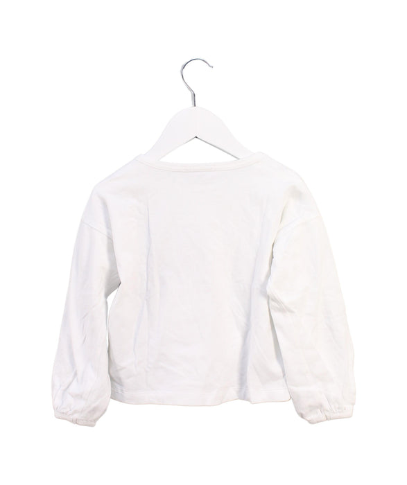 A White Long Sleeve Tops from Moschino in size 4T for girl. (Back View)