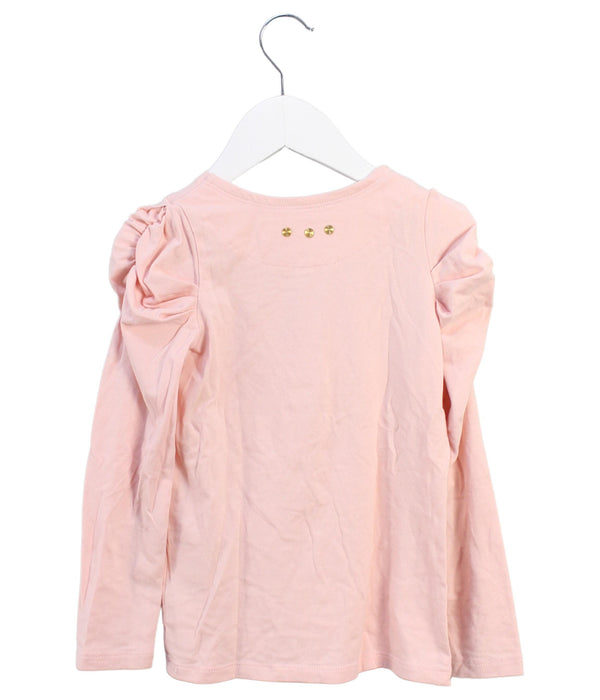 A Peach Long Sleeve Tops from Junona in size 4T for girl. (Back View)