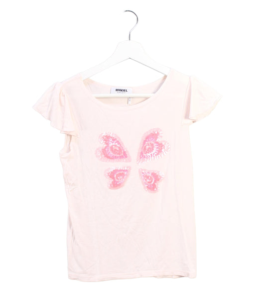 A Pink Short Sleeve T Shirts from Rykiel Enfant in size 12Y for girl. (Front View)