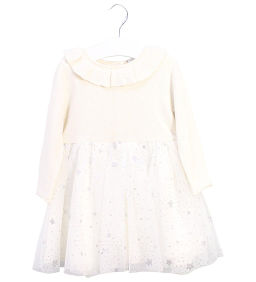 A Ivory Sweater Dresses from Petit Bateau in size 12-18M for girl. (Front View)