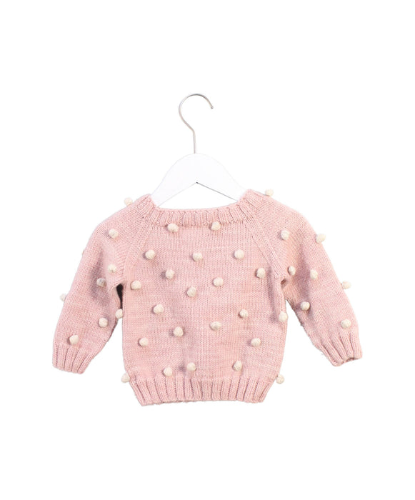 A Pink Knit Sweaters from Kalinka in size 12-18M for girl. (Back View)