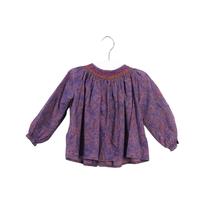 A Purple Long Sleeve Tops from Bonpoint in size 12-18M for girl. (Front View)