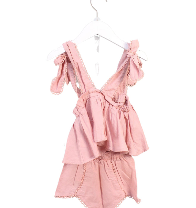 A Pink Shorts Sets from Chloe and Amelie in size 6-12M for girl. (Back View)