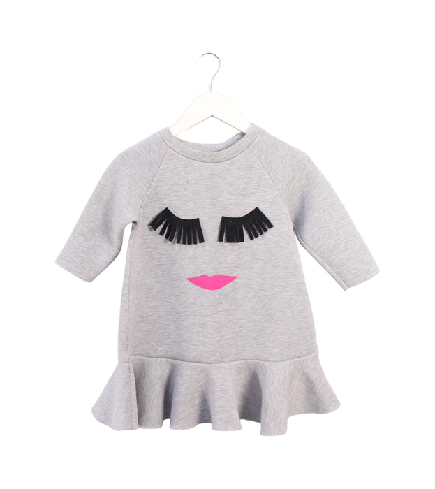 A Grey Sweater Dresses from Halabaloo in size 4T for girl. (Front View)