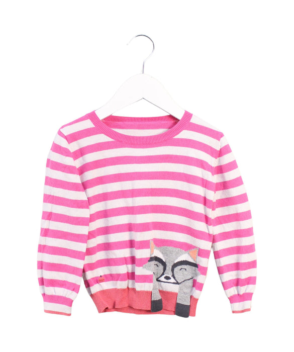 A Pink Knit Sweaters from The Bonnie Mob in size 4T for girl. (Front View)