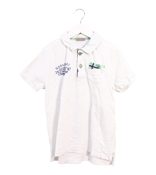 A White Short Sleeve Polos from Napapijri in size 10Y for boy. (Front View)