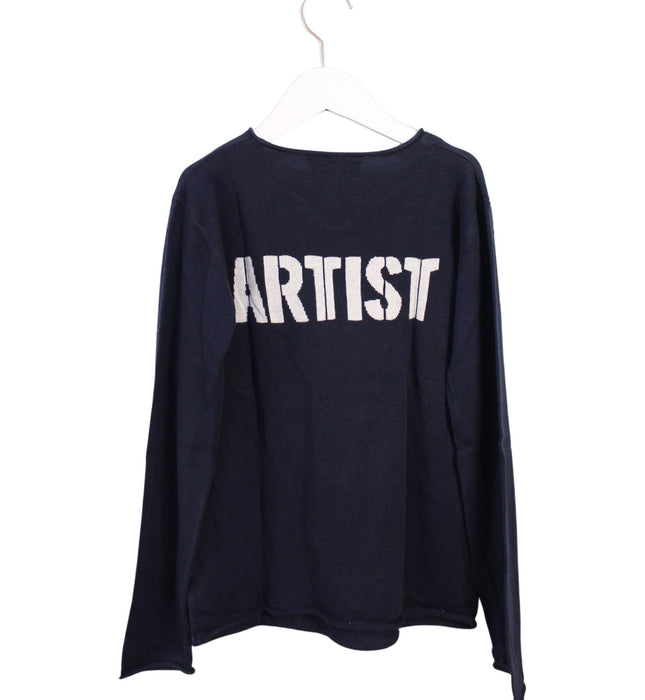 A Navy Long Sleeve Tops from Zadig & Voltaire in size 10Y for girl. (Back View)