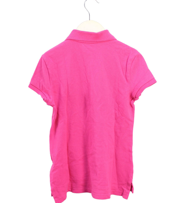 A Pink Short Sleeve Polos from Polo Ralph Lauren in size 8Y for girl. (Back View)