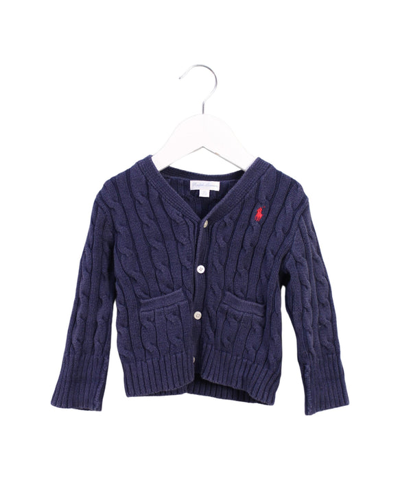 A Navy Cardigans from Ralph Lauren in size 6-12M for neutral. (Front View)