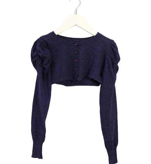 A Navy Long Sleeve Tops from Guess in size 8Y for girl. (Front View)