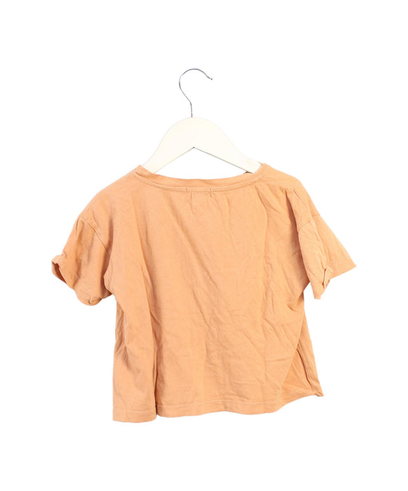 A Orange Short Sleeve T Shirts from Emile et Ida in size 4T for girl. (Back View)