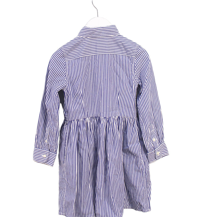 A Navy Long Sleeve Dresses from Polo Ralph Lauren in size 4T for girl. (Back View)