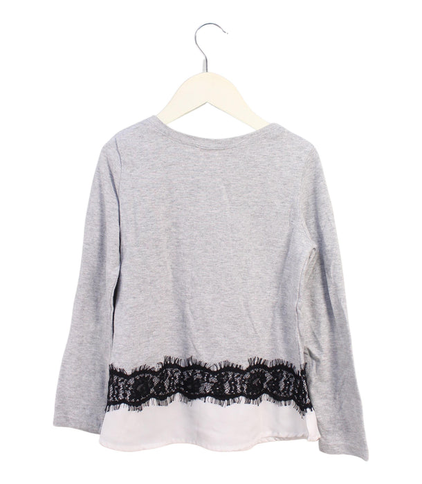 A Grey Long Sleeve Tops from Juicy Couture in size 6T for girl. (Back View)