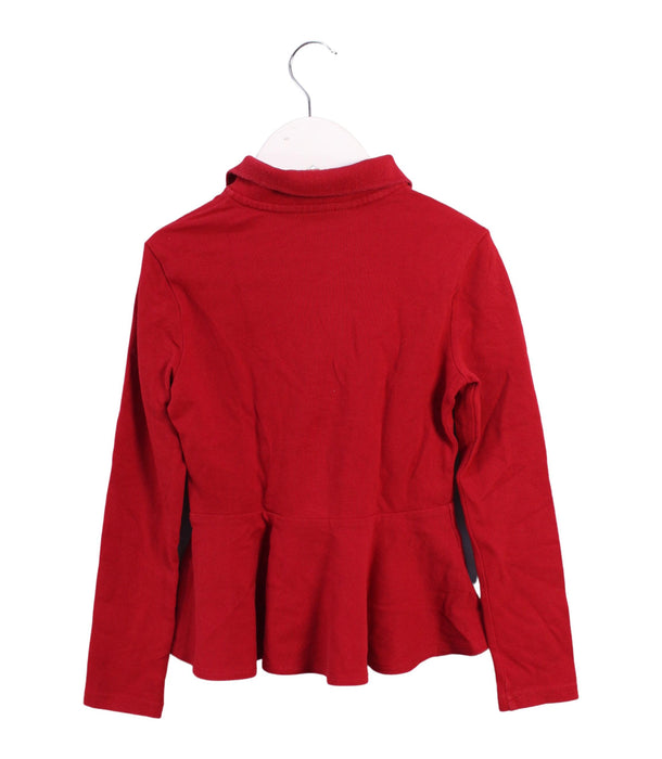 A Red Long Sleeve Polos from Polo Ralph Lauren in size 6T for girl. (Back View)