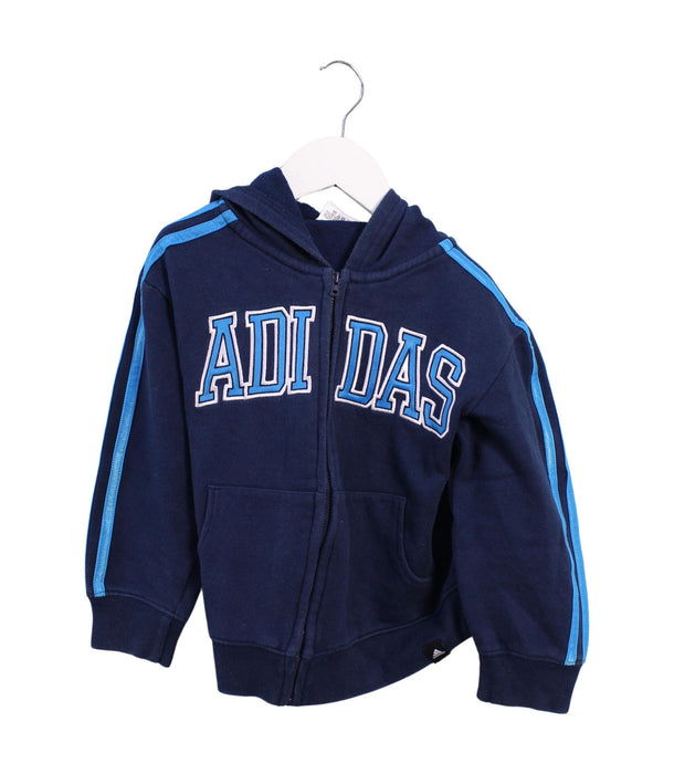 A Navy Lightweight Jackets from Adidas in size 5T for boy. (Front View)