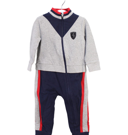 A Grey Long Sleeve Jumpsuits from Ferrari in size 6-12M for boy. (Front View)