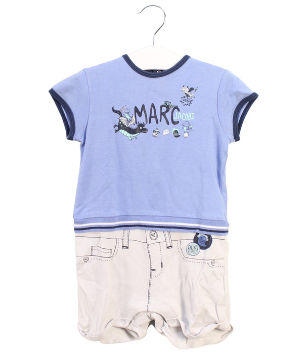 A Blue Short Sleeve Rompers from Little Marc Jacobs in size 12-18M for boy. (Front View)