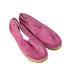 A Pink Slip Ons from UGG in size 7Y for girl. (Front View)