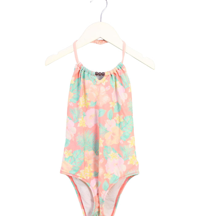 A Pink Swimsuits from Sunuva in size 5T for girl. (Front View)