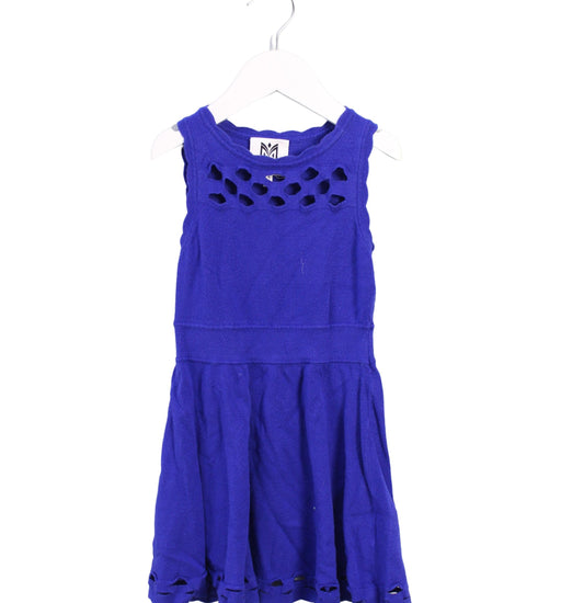 A Navy Sleeveless Dresses from Milly Minis in size 4T for girl. (Front View)