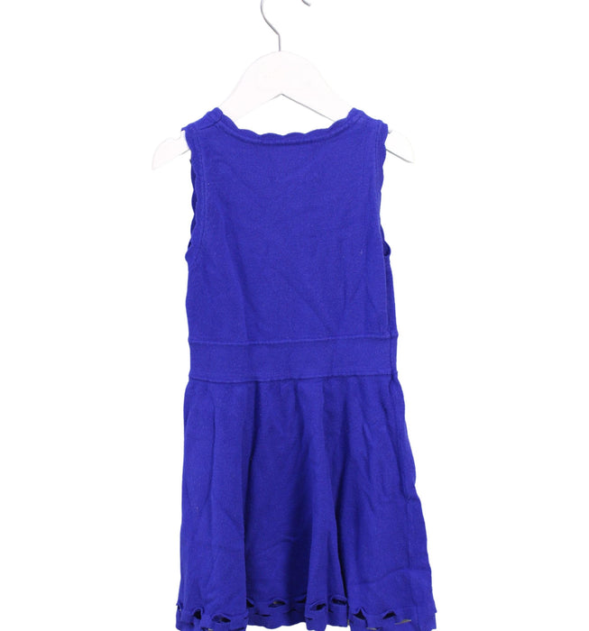 A Navy Sleeveless Dresses from Milly Minis in size 4T for girl. (Back View)