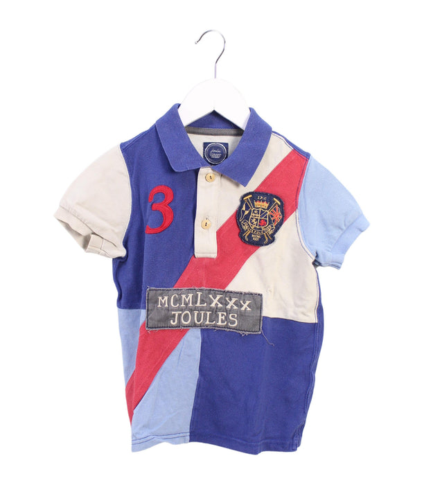 A Multicolour Short Sleeve Polos from Joules in size 5T for boy. (Front View)