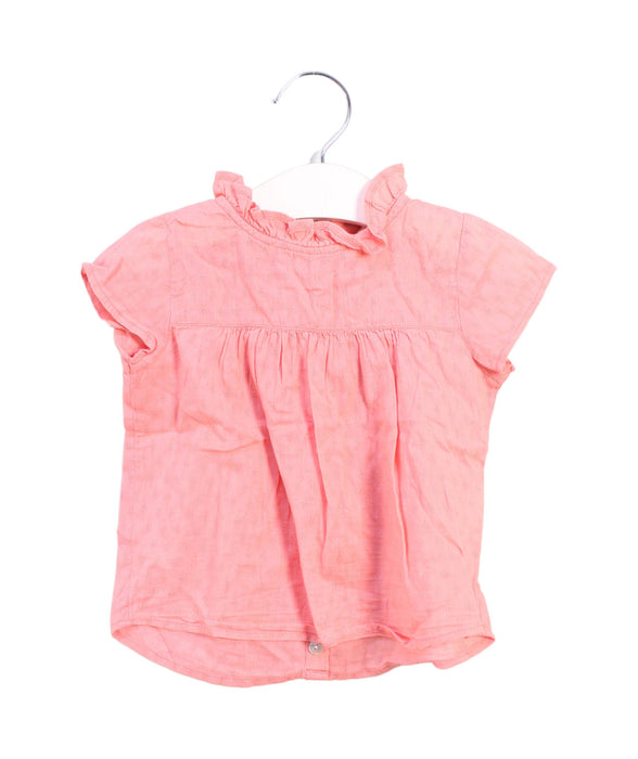 A Pink Short Sleeve Tops from Arsène et les pipelettes in size 12-18M for girl. (Front View)