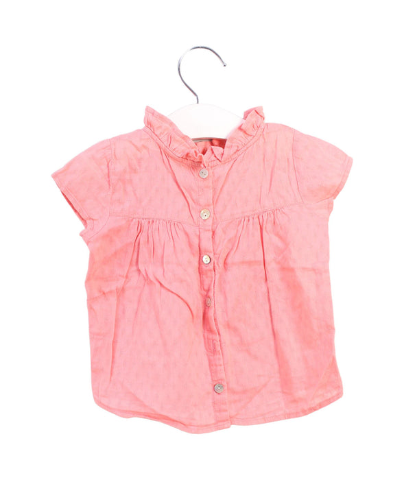 A Pink Short Sleeve Tops from Arsène et les pipelettes in size 12-18M for girl. (Back View)