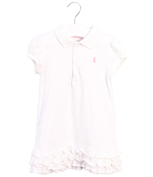 A White Short Sleeve Dresses from Ralph Lauren in size 18-24M for girl. (Front View)