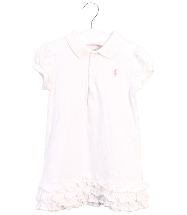 A White Short Sleeve Dresses from Ralph Lauren in size 18-24M for girl. (Front View)