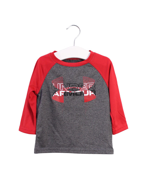 A Grey Long Sleeve Tops from Under Armour in size 6-12M for boy. (Front View)