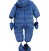 A Blue Snowsuits from Vertbaudet in size 6-12M for boy. (Back View)