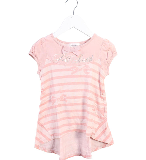 A Peach Short Sleeve Tops from Jill Stuart in size 4T for girl. (Front View)