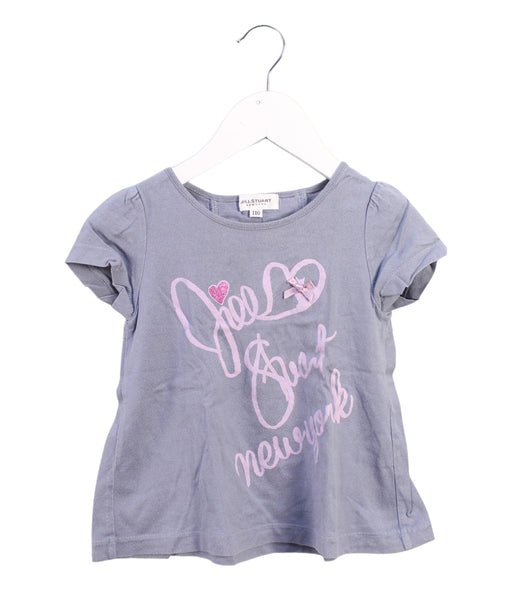 A Grey Short Sleeve Tops from Jill Stuart in size 4T for girl. (Front View)