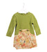 A Green Long Sleeve Dresses from Chouchou Chic in size 4T for girl. (Front View)