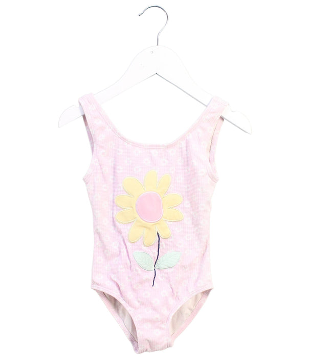 A Pink Swimsuits from Seed in size 3T for girl. (Front View)