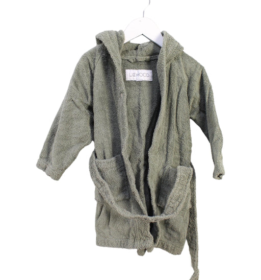 A Green Bathrobes from Liewood in size 3T for neutral. (Front View)