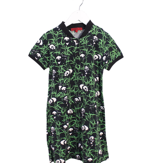A Green Short Sleeve Dresses from Vivienne Tam in size 5T for girl. (Front View)