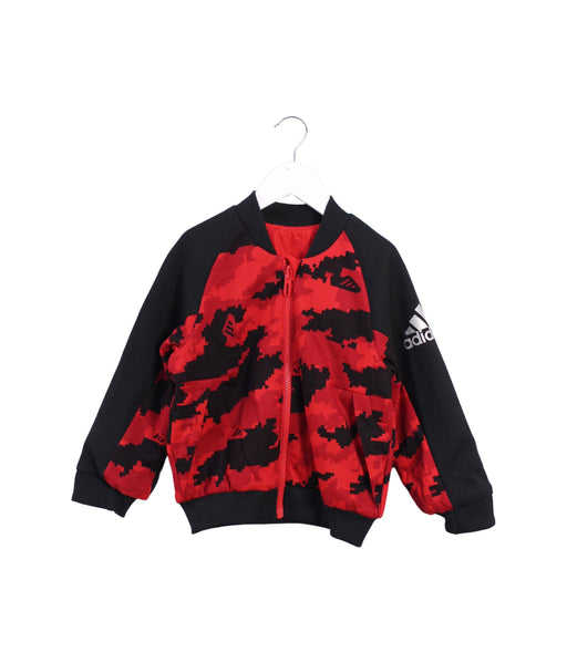 A Red Lightweight Jackets from Adidas in size 4T for boy. (Front View)