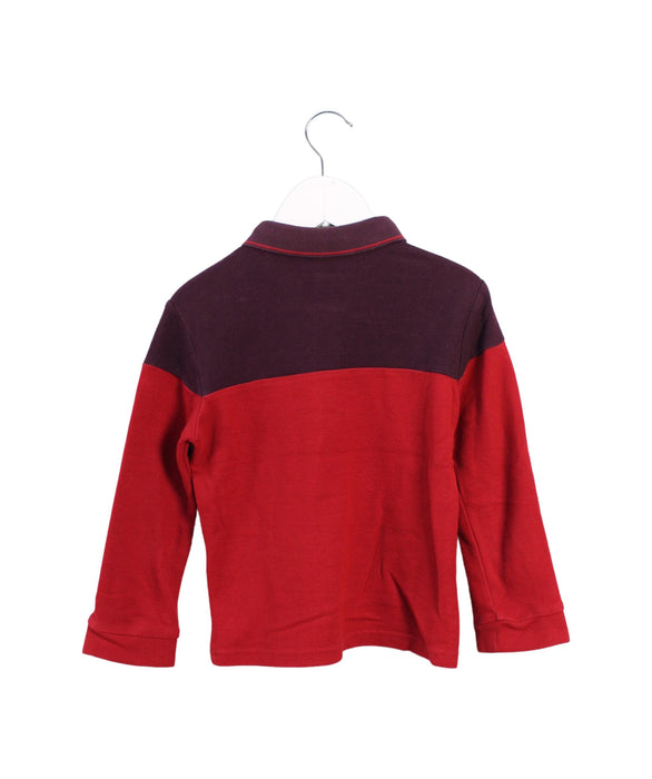 A Red Long Sleeve Polos from Paul Smith in size 4T for boy. (Back View)