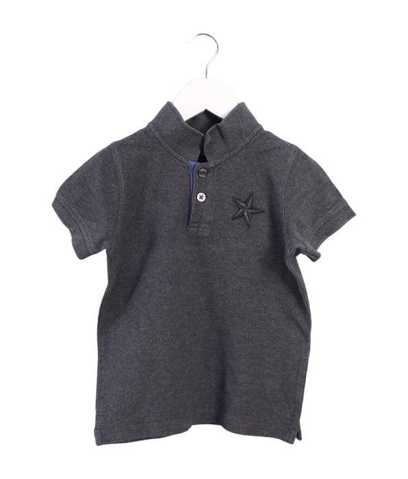 A Grey Short Sleeve Polos from Shanghai Tang in size 4T for boy. (Front View)