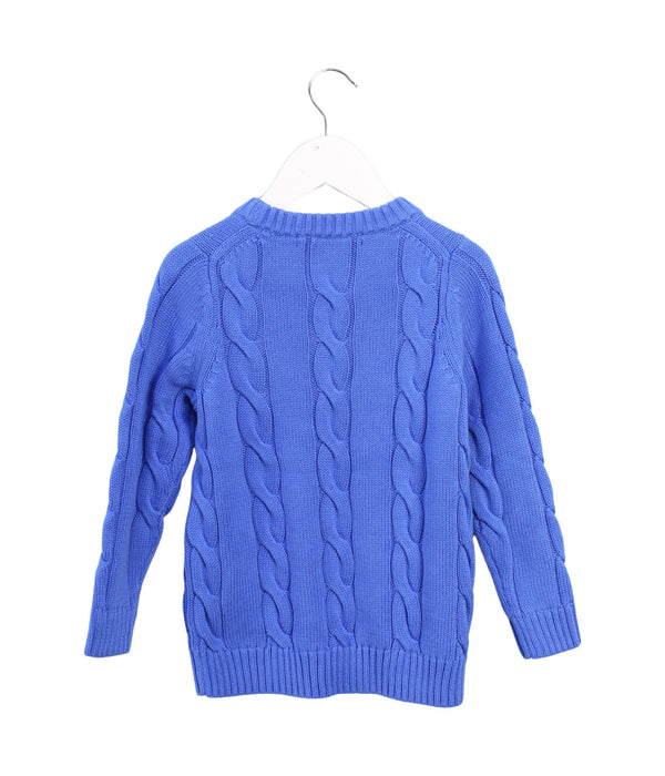 A Blue Knit Sweaters from Brooks Brothers in size 4T for girl. (Back View)