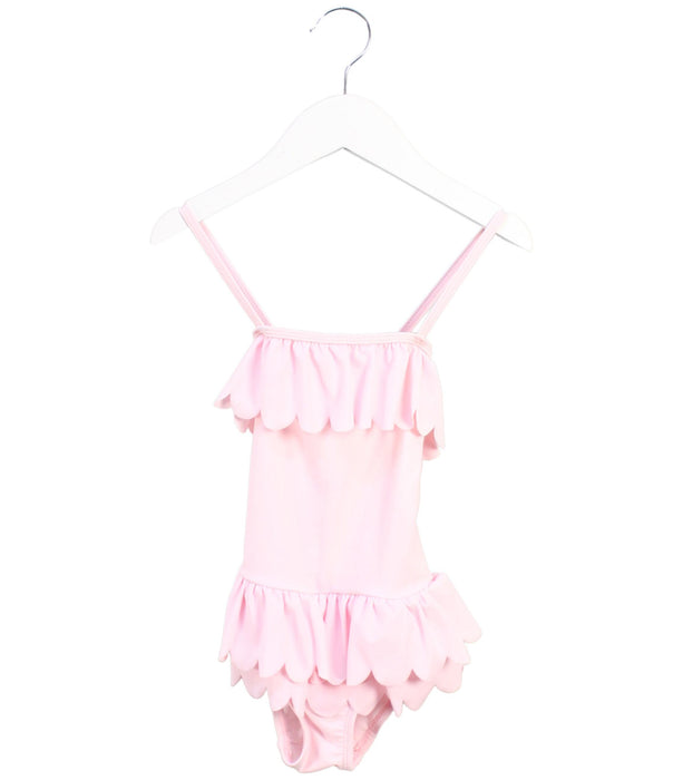 A Pink Swimsuits from Seed in size 3T for girl. (Front View)