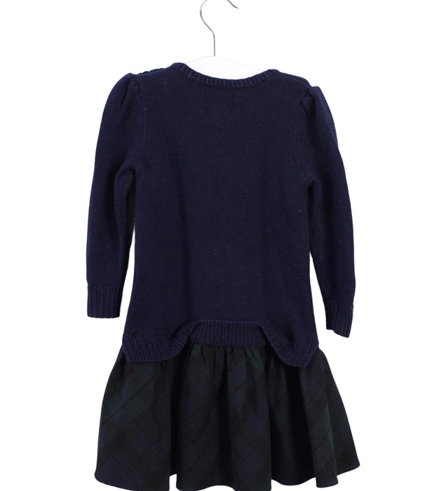 A Navy Sweater Dresses from Polo Ralph Lauren in size 2T for girl. (Back View)